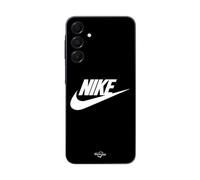 Coque Pour Samsung Galaxy A15 Nike Logo Blanc Front Noir