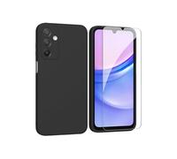 Coque Pour Samsung Galaxy A15 Silicone Noir + Verre Trempe Little Boutik©