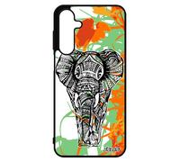 Coque Pour Samsung Galaxy A16 4g 5g Silicone Elephant Zen D'asie Smartphone Original Orange Portable Dessin Feuilles Nature Azteque Etui