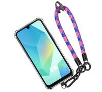 Coque Pour Samsung Galaxy A16 5g/4g En Silicone Transparent Avec Dragonne Tricolore Amovible - E.F.Connection
