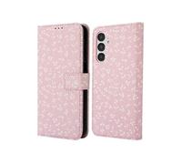 Coque pour Samsung Galaxy A16 (5G),Samsung Galaxy A16 (4G) Similicuir Pink Bazaar Fleurs