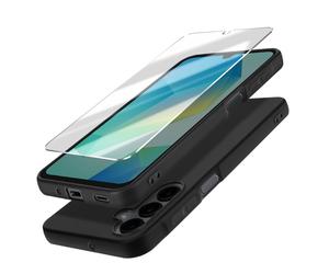 Coque pour Samsung Galaxy A16 Silicone Soft Touch et Verre Trempé Noir
