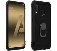 Coque pour Samsung Galaxy A20e - AVIZAR - Bi-matière - Noir - Support Vidéo - Semi-rigide