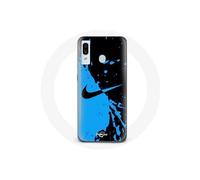 Coque pour Samsung Galaxy A20e Nike Logo blanc fond Noir