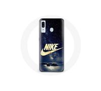 Coque - Nike - Galaxy A20e - Souple - Noir - Logo Doré Nuit Étoilée
