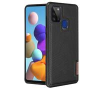 Dux Ducis Coque pour Samsung Galaxy A21s – Série Fino Rigide Dos Tissu Noir