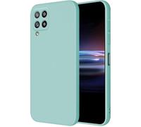 Coque Pour Samsung Galaxy A22 4g / M22 4g / M32 4g Protection Étui, (6.4"" Inches) Liquide Tpu Silicone Case Anti Rayures Ultra Mince Souple Cover En Silicone Cyan Clair