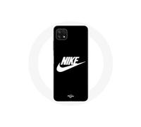 Coque pour Samsung Galaxy A22 5G Nike Logo blanc fond Noir