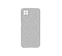 Coque pour Samsung Galaxy A22 5G Paillette Amovible Silicone Semi-rigide argent