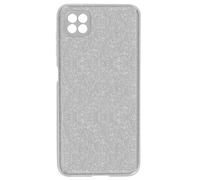 Coque pour Samsung Galaxy A22 5G Paillette Amovible Silicone Semi-rigide argent