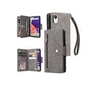 Coque pour Samsung Galaxy A22E Etui en Cuir PU Premium Housse à Rabat Portefeuille Flip Antichoc Case avec Rangements de Cartes/Support/Fermeture