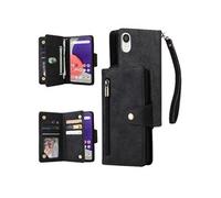 Coque pour Samsung Galaxy A22E Etui en Cuir PU Premium Housse à Rabat Portefeuille Flip Antichoc Case avec Rangements de Cartes/Support/Fermeture