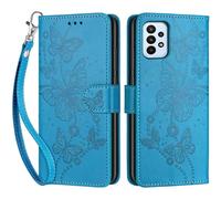 Coque pour Samsung Galaxy A23 4G/5G, Coque Samsung Galaxy M23 5G, Etui Protection Housse Premium Cuir de Portefeuille en Cuir Fermeture Magnétique Flip Case pour Samsung M13 4G/ F23 5G Coque (Bleu)