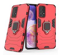 Coque pour Samsung Galaxy A23 / M23 Housse Antichoc avec Anneau Rotatif Aimant Etui Magnétique Rigide Dure Armure Bague Support Armure Renforcée (Samsung Galaxy A23 / M23, Rouge)