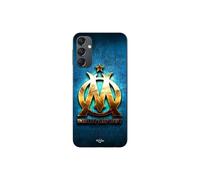 Coque Pour Samsung Galaxy A24 Om Dorée Brilant Droit Au But Fond Bleu Maniacase