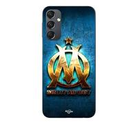 Coque Pour Samsung Galaxy A24 Om Dorée Brilant Droit Au But Fond Bleu Maniacase