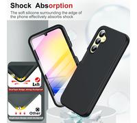 Coque Pour Samsung Galaxy A25 5g Avec Ecran Protection, 360 Degrés Full Body Housse Avant Arriere, Intégrale Étui Double Face Bumper Anti-Scratch Case Pour Samsung Galaxy A 25 - Noir