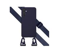 Selencia Selencia Coque silicone avec cordon amovible Samsung Galaxy A25 (5G) Bleu foncé Bleu foncé