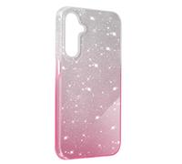 Coque pour Samsung Galaxy A25 5G Paillette Silicone Semi rigide Fin Blanc / Rose