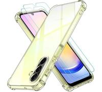 Coque pour Samsung Galaxy A26 5G avec 2 Pièces Verre Trempé Ultra Transparent Étui de Protection en Silicone Antichoc TECHTA