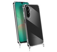 Coque pour Samsung Galaxy A26 Silicone Antichoc avec Cordon Tressé Transparent