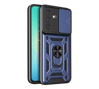 Coque pour Samsung Galaxy A27 avec Bague Support et Cache Caméra Coulissant Bleu nuit