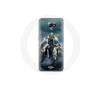 Coque pour Samsung Galaxy A3 2017 Vikings Série Saison 6 Ragnar Lothbrok logo V Epée Gris Fond Brouillard