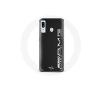 Coque pour samsung galaxy A30 Amg Logo Carbone Texture
