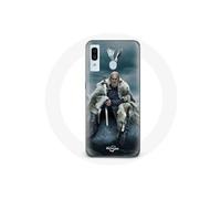 Coque pour Samsung Galaxy A30 Vikings Série Saison 6 Ragnar Lothbrok logo V Epée Gris Fond Brouillard