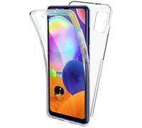 PHONILLICO Coque pour Samsung A31 - Protection Gel TPU Silicone Intégrale Transparent 2 Parties Avant Arrière Emboitable
