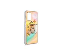 Coque pour Samsung Galaxy A32 5G Bi-matière avec Bague de Maintien à Strass Effet Bijou Motif Plage ''Never Stop Dreaming'' Orange