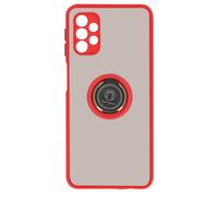 Coque pour Samsung Galaxy A32 5G Bi-matière Bague Métallique Fonction Support Rouge