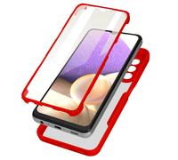 Coque pour Samsung Galaxy A32 5G Dos Avant Polymère Antichoc Contour, Rouge