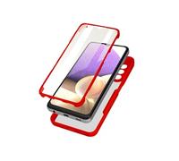 Coque pour Samsung Galaxy A32 5G Dos Plexiglas Avant Polymère Antichoc Contour Rouge