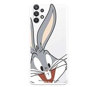 Coque pour Samsung Galaxy A32 5G officielle Looney Tunes, Bugs Bunny Silhouette transparente pour protéger votre téléphone. Coque en silicone souple pour Motorola sous licence officielle Looney Tunes