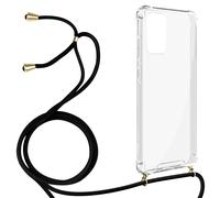 Coque pour Samsung Galaxy A32 Cordon Nylon Tressé Bandoulière Akashi Transparent