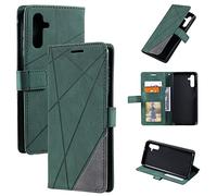 Coque pour Samsung Galaxy A34 5G Étui en Cuir,Magnétique Etui Housse pour Samsung SM-A346E/DSN Galaxy A34 5G / SM-A346M/DSN SM-A346B/DSN SM-A346M/N SM-A3460 Étui Téléphone Green