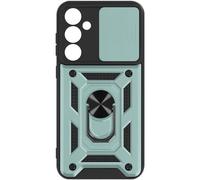 Coque pour Samsung Galaxy A35 5G Bague Support Cache caméra coulissant Vert pâle