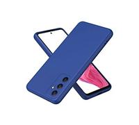 Coque pour Samsung Galaxy A35 5G - housse etui silicone gel fine + verre trempe - BLEU FONCE -