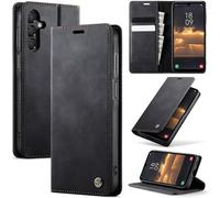 Coque pour Samsung Galaxy A36/A37 Clapet Case en Cuir Pochette Protection Portefeuille Rabat Etui Premium Housse Porte Carte Magnétique Étui pour Samsung Galaxy A36/A37, Noir