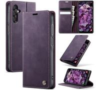 Coque pour Samsung Galaxy A36/A37 Clapet Case en Cuir Pochette Protection Portefeuille Rabat Etui Premium Housse Porte Carte Magnétique Étui pour Samsung Galaxy A36/A37, Violet