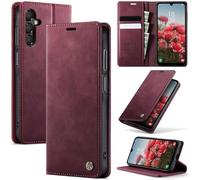 Coque pour Samsung Galaxy A36/A37 Clapet Case en Cuir Pochette Protection Portefeuille Rabat Etui Premium Housse Porte Carte Magnétique Étui pour Samsung Galaxy A36/A37, Rouge