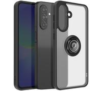 Coque pour Samsung Galaxy A36 Bague Magnétique Dos Translucide Noir