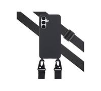 Selencia Selencia Coque silicone avec cordon amovible Samsung Galaxy A36 Noir Noir