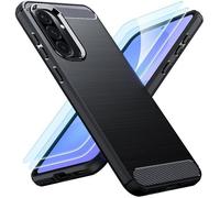 Coque pour Samsung Galaxy A37 5G / A36 5G / A56 5G + 2 Verres trempé Etui Housse Carbone Vitre Protection Ecran Verre Trempé