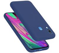 cadorabo Coque Compatible avec Samsung Galaxy A40, Étui Housse en Silicone- Coque pour Galaxy A40- Protection Antichoc, Anti-Empreintes- TPU Housse de Protection - Mat Liquid Blue