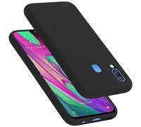 cadorabo Coque Compatible avec Samsung Galaxy A40, Étui Housse en Silicone- Coque pour Galaxy A40- Protection Antichoc, Anti-Empreintes- TPU Housse de Protection - Mat Liquid Black