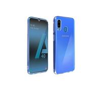 Coque pour Samsung Galaxy A40 Silicone Souple et Film Verre Trempé 9H Transparent