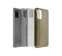 Coque pour Samsung Galaxy A41 Paillette Amovible Silicone Semi-rigide or