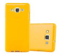 cadorabo Coque pour Samsung Galaxy A5 2015 en Jelly Jaune - Housse Protection Souple en Silicone TPU avec Anti-Choc et Anti-Rayures - Ultra Slim Fin Gel Case Cover Bumper